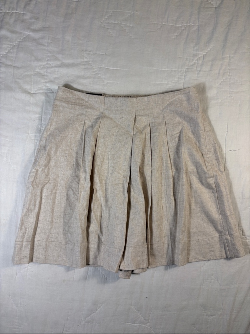 NWT Banana Republic Women’s Linen-Blend Pleated Flax Skirt-Shorts Size Small